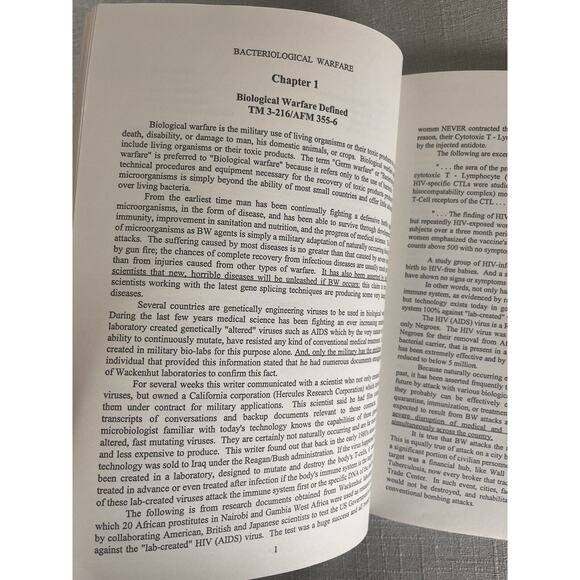 BACTERIOLOGICAL WARFARE: A MAJOR THREAT TO NORTH AMERICA, By Larry Wayne Harris - Picture 8 of 8